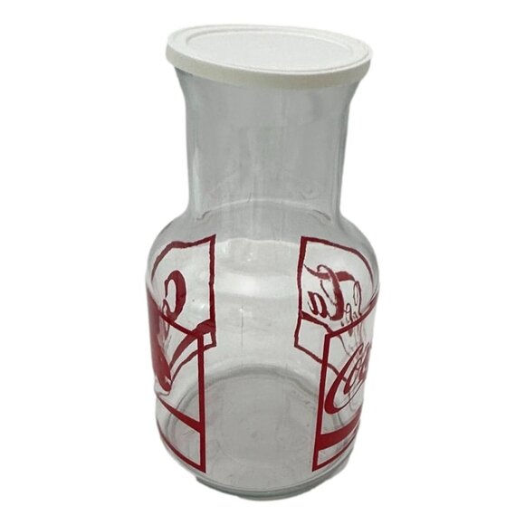 Libby St Clair Coca-Cola Glass Decanter and 4 Glasses 1987 Vintage New - Picture 11 of 16